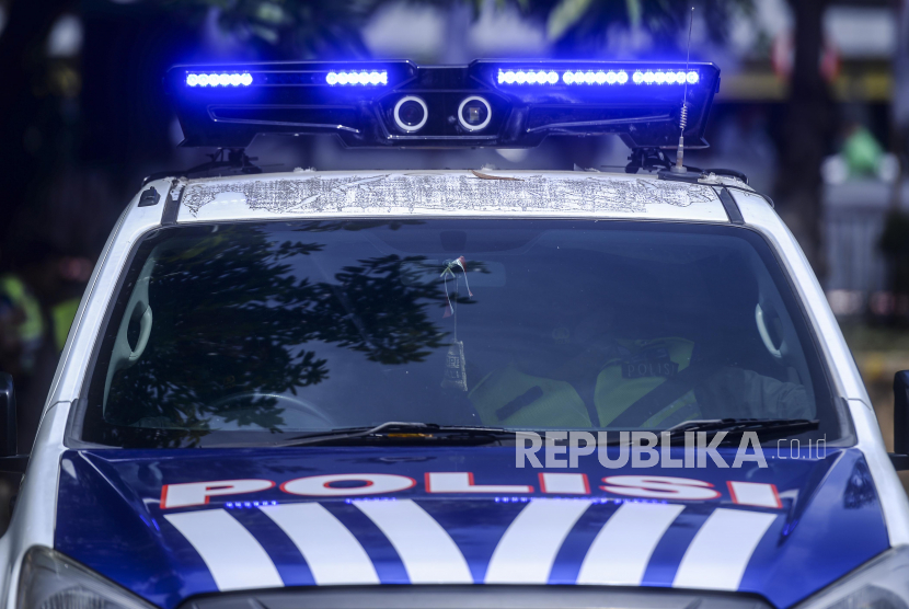 Kendaraan polisi lalu lintas yang sudah dipasangkan perangkat sistem tilang elektronik  (ETLE) mobile di Mapolda Metro Jaya, Semanggi, Jakarta Selatan, Selasa (13/12/2022). 