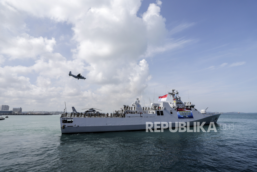 KRI Sultan Iskandar Muda membawa Satuan Tugas Maritime Task Force (Satgas MTF) TNI Konga XXVIII-M/Unifil.
