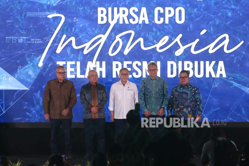Suasana peluncuran bursa CPO di Jakarta, Jumat (13/10/2023). 