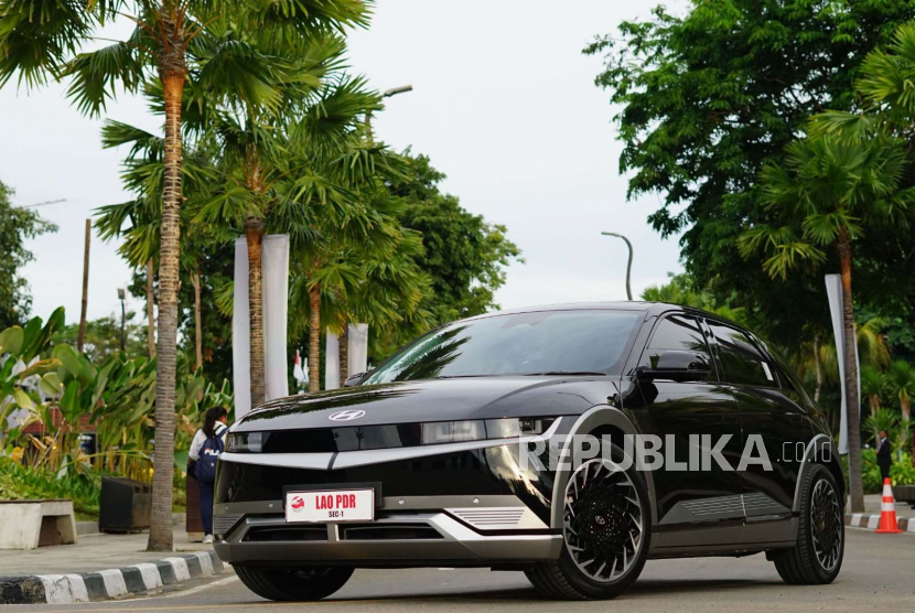 Ilustrasi mobil Ioniq 5 Hyundai Motors Indonesia.