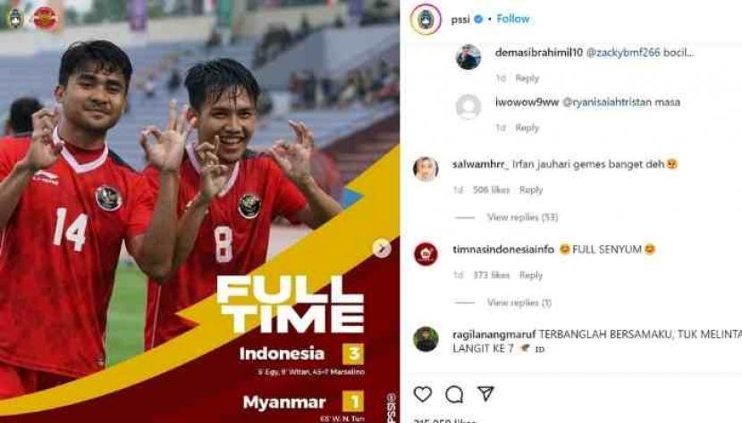 Indonesia vs Myanmar SEA Games 3-1, Skuad Garuda Lolos ke Semifinal