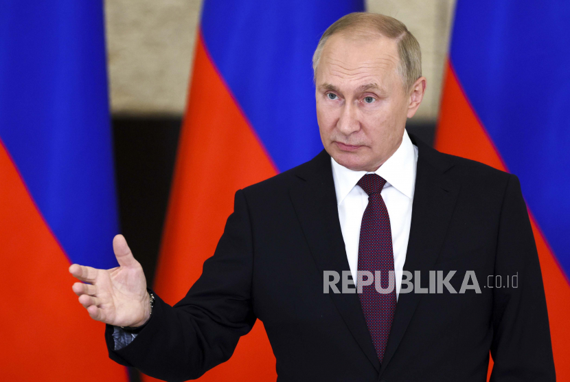  Presiden Rusia Vladimir Putin mengumumkan pencaplokan empat wilayah Ukraina ke Rusia. Ilustrasi.