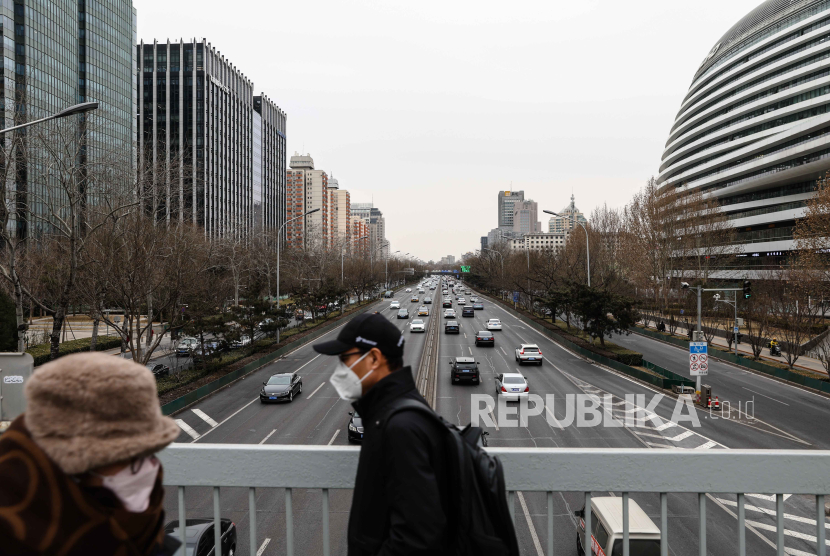 Suasana Kota Beijing, China. Bank Sentral China memangkas suku bunga pinjaman utama untuk dorong ekonomi.