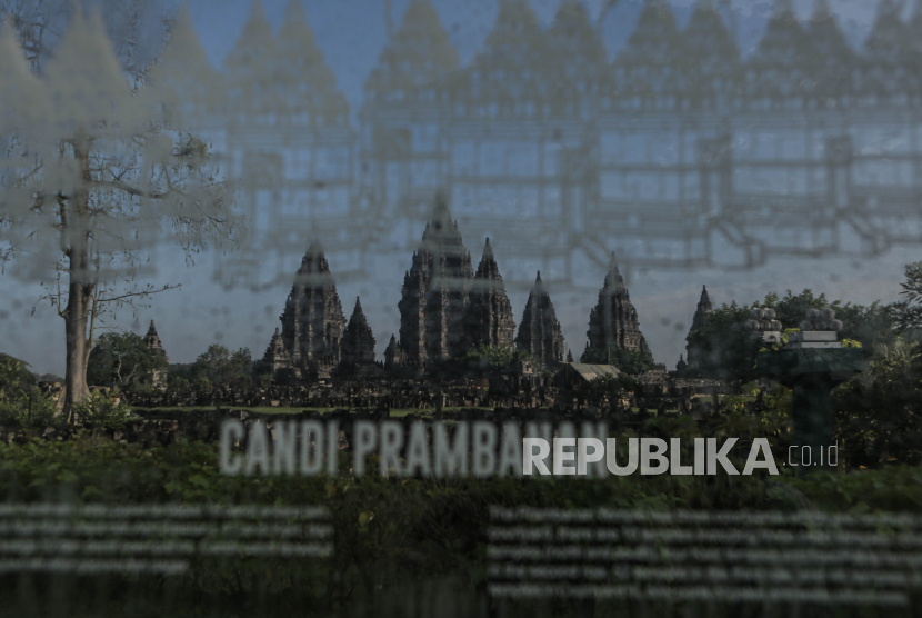 Suasana kawasan Wisata Candi Prambanan yang tutup di Sleman, DI Yogyakarta (ilusrasi).