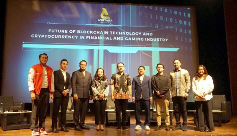 Ashtara Consulting  bekerjasama dengan IESPA (Indonesia Esports Association) DKI Jakarta dan HIPMI Jaya menyelenggarakan diskusi mengenai teknologi blockchain dan cryptocurrency dalam industry gaming dan keuangan di masa depan, di Jakarta, Kamis (27/7/2022). (WE)