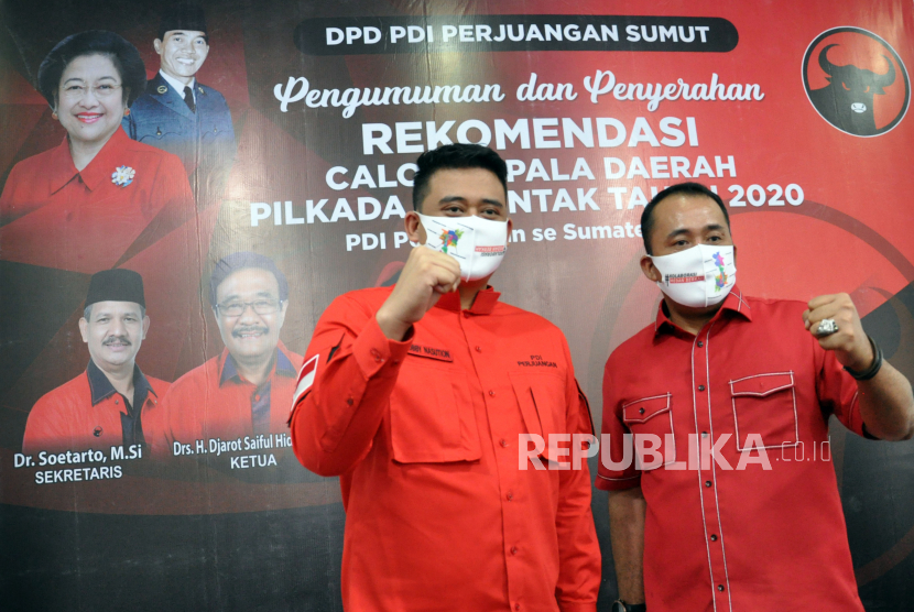 Kedua pasangan calon Wali Kota dan Wakil Wali Kota Medan Bobby Nasution (kiri) dan Aulia Rahman (kanan).