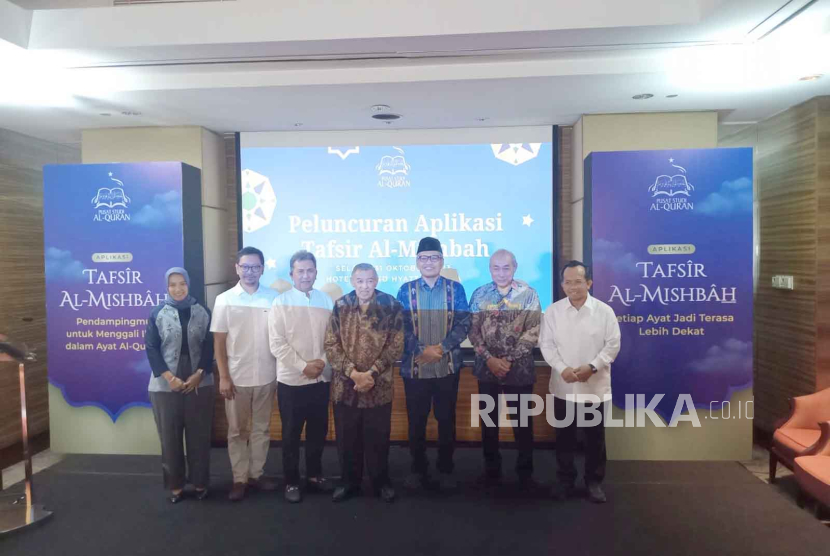 Aplikasi Tafsir Al-Mishbah karya M. Quraish Shihab resmi diluncurkan di Jakarta, Selasa (31/10/2023). 
