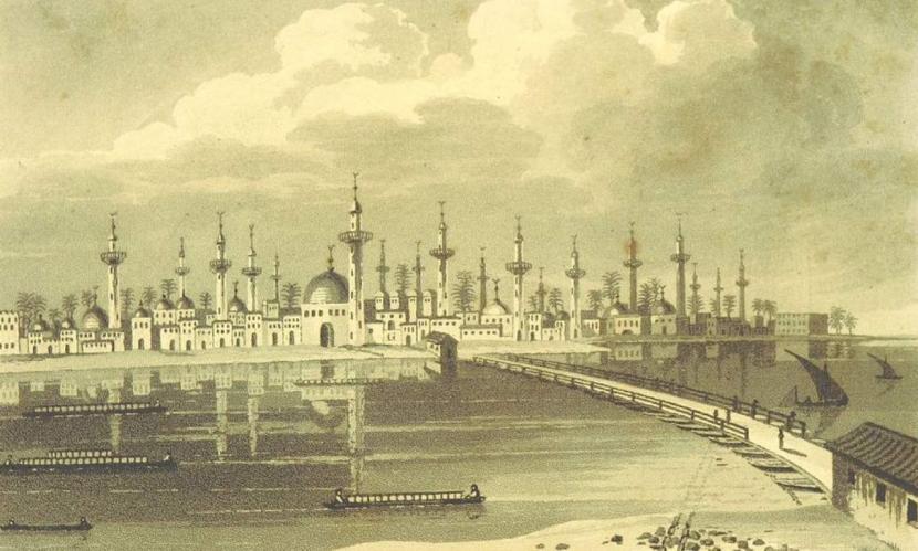 ILUSTRASI Kota Baghdad pada abad pertengahan. 