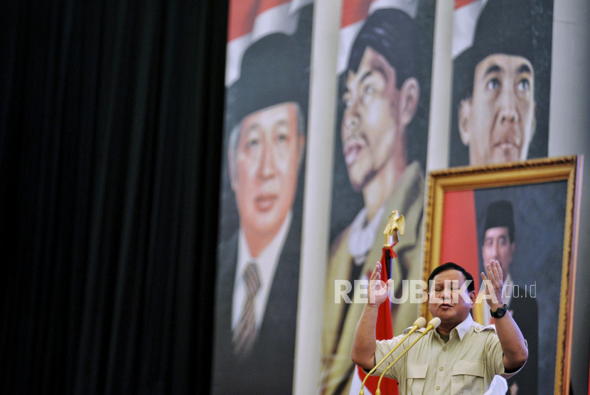Menhan sekaligus Ketua Umum DPP Partai Gerindra, Prabowo Subianto.
