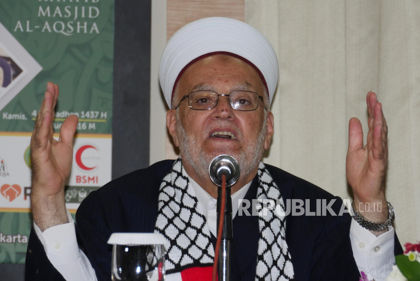 Imam Masjid al-Aqsa Ikrimah Sabri di Jakarta beberapa waktu lalu.