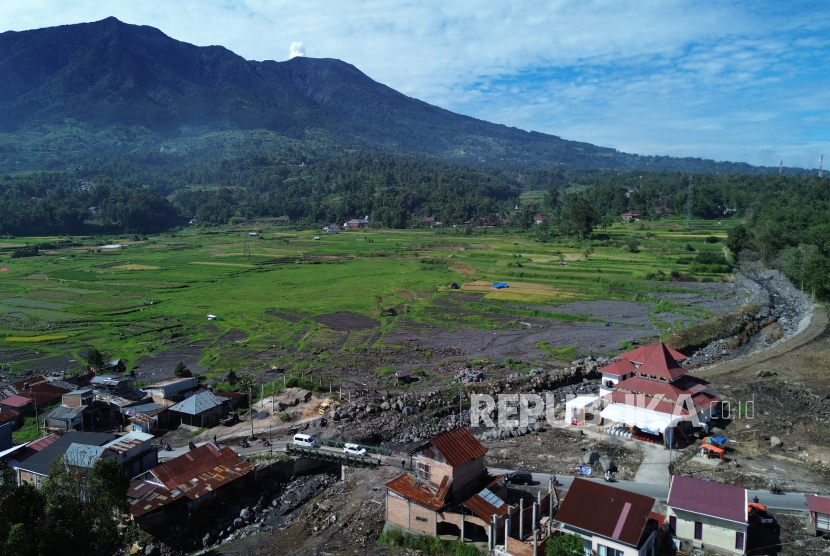 Suasana Gunung Merapi di Yogyakarta.