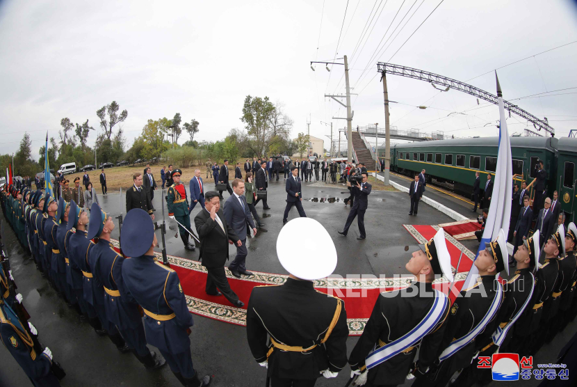 Pemimpin Korea Utara Korut (Korut) Kim Jong Un bertolak pulang setelah satu pekan di Rusia.