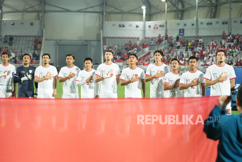 Skuad Timnas U-23 Indonesia. Indonesia U-23 akan menghadapi Irak U-23 pada perebutan juara ketiga Piala Asia U-23 2024.