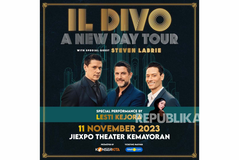 Grup vokal asal Italia, Il Divo menggelar konser Il Divo A New Day Tour 2023 pada 11 November 2023 di Jakarta. Il Divo akan menggandeng Lesti Kejora untuk berkolaborasi dalam konser ini