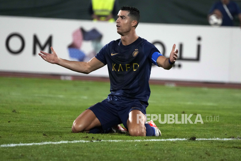 Bintang klub Arab Saudi Al-Nassr asal Portugal, Cristiano Ronaldo.