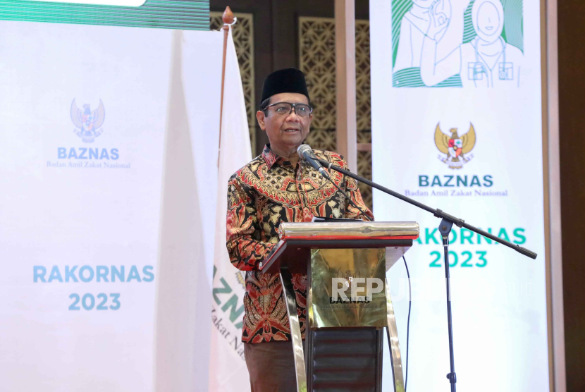 Menko Polhukam Mahfud MD menutup secara resmi Rakornas Baznas 2023 pada 20-22 September di Jakarta, Jumat (22/9/2023). 