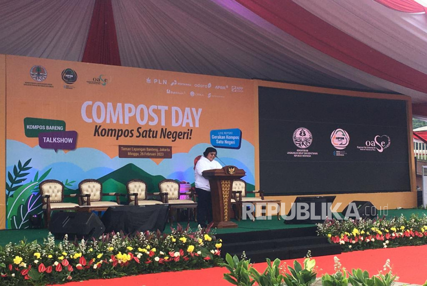 Menteri Lingkungan Hidup dan Kehutanan (LHK) Siti Nurbaya Bakar di acara COMPOST DAY #KomposSatuNegeri 