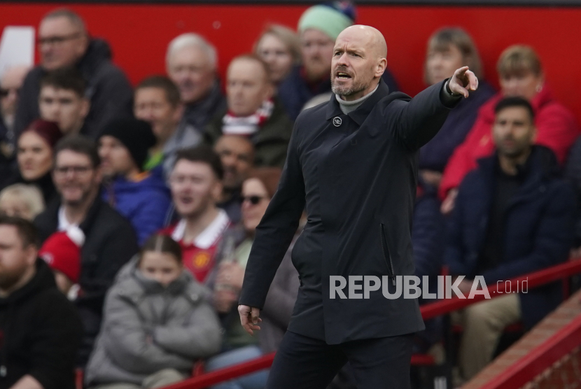 Pelatih kepala Manchester United (MU) Erik ten Hag. 