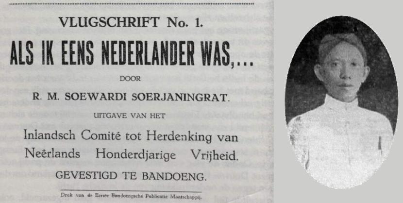 Ki Hadjar Dewantara dan artikelnya yang mengguncang pemerintah kolonial Belanda.