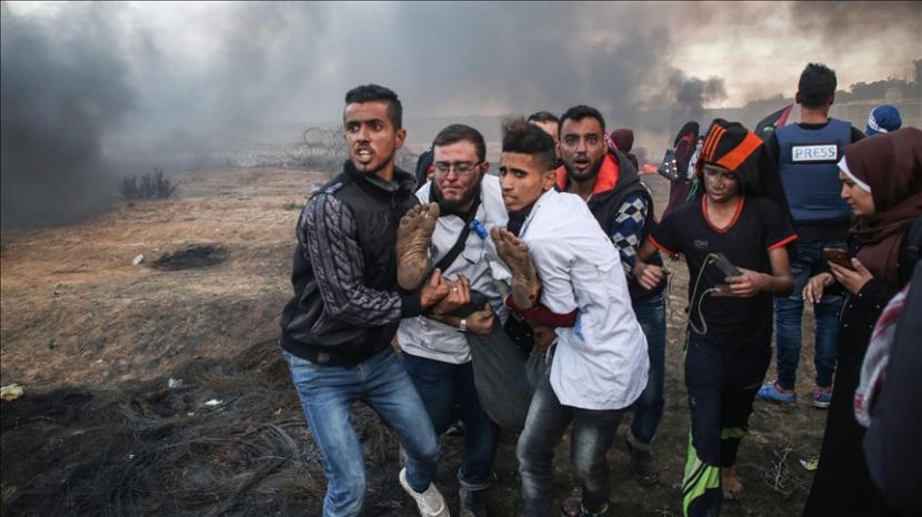 Pemuda Palestina sempat terluka parah kemudian meninggal karena terkena tembakan pasukan Israel pada Mei lalu.