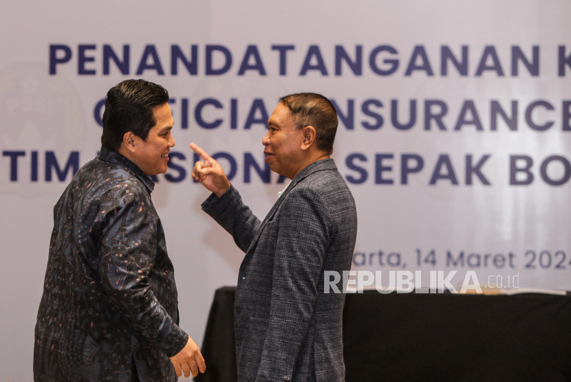 Ketua Umum PSSI Erick Thohir dan Wakil Ketua Umum PSSI Zainudin Amali 