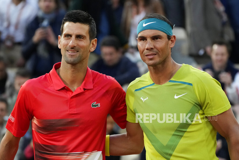 Novak Djjokovic (kiri) dan Rafael Nadal.