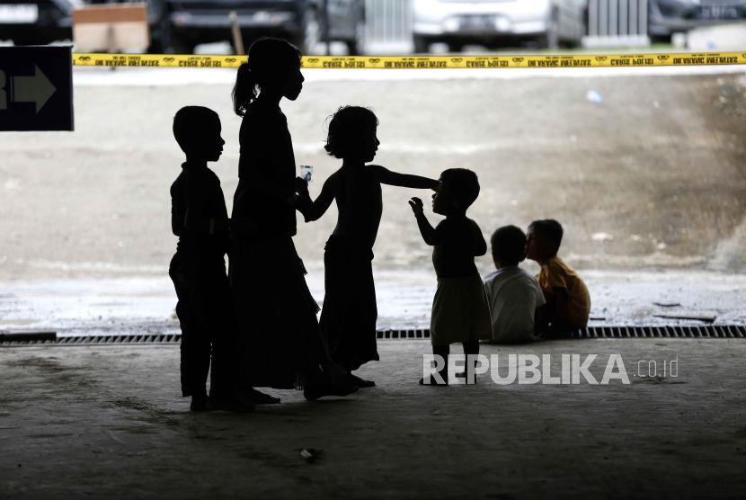 Anak-anak imigran Rohingya di sebuah tempat penampungan sementara di Provinsi Aceh. (ilustrasi)