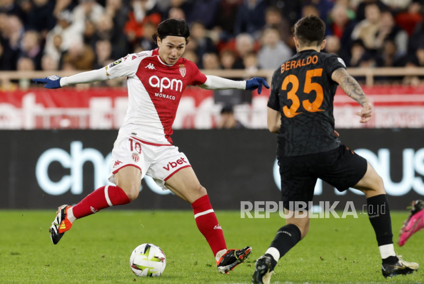 Pertandingan Liga Prancis antara AS Monaco dan Paris Saint Germain.