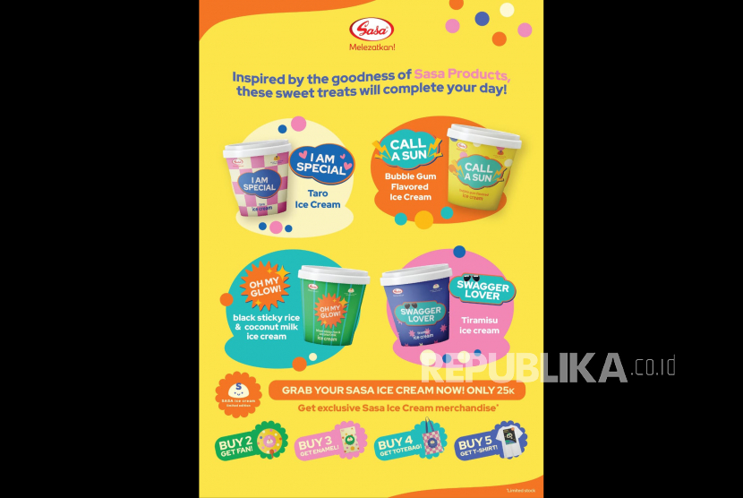 Unik, Sasa mengeluarkan produk es krim yang terbuat dari Sasa MSG dan Sasa Santan. Penasaran sama rasanya? 