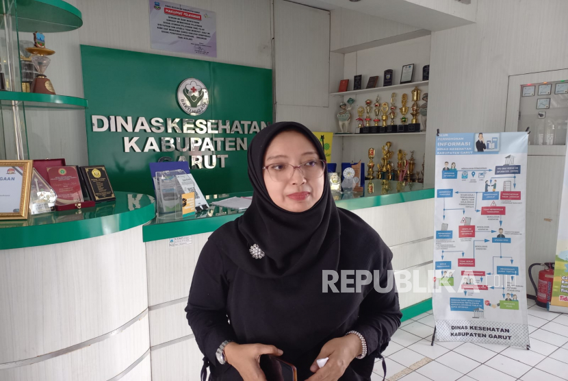 Sekretaris Dinas Kesehatan (Dinkes) Kabupaten Garut Leli Yuliani saat ditemui di kantornya, Dinkes Kabupaten Garut, Jawa Barat, Kamis (23/2/2023).