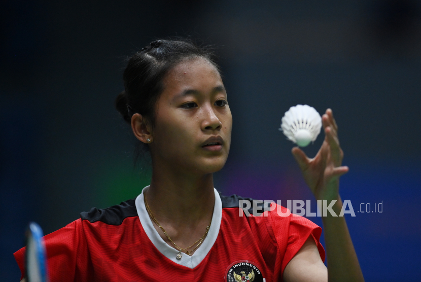 Pebulu tangkis tunggal putri Indonesia Putri Kusuma Wardani (KW) yang tampil di SEA Games 2021 Vietnam.