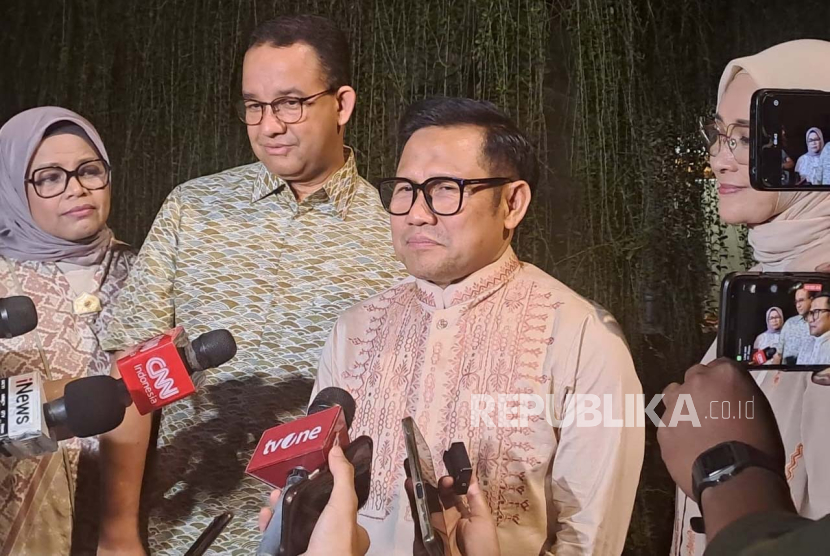 Muhaimin Iskandar (kanan). Cak Imin sebut belum ada komunikasi dengan Prabowo soal rekonsiliasi politik nasional.