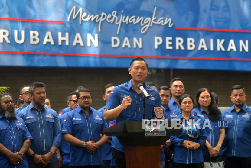 Ketua Umum Partai Demokrat Agus Harimurti Yudhoyono (AHY). Ketum AHY menargetkan Partai Demokrat bisa merebut 15 persen suara di Pemilu 2024.
