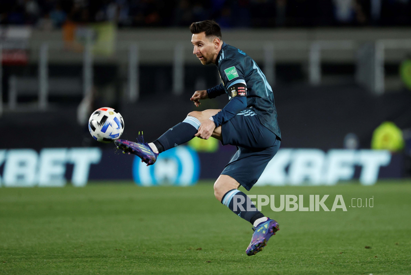 Pemain bintang Argentina Lionel Messi.