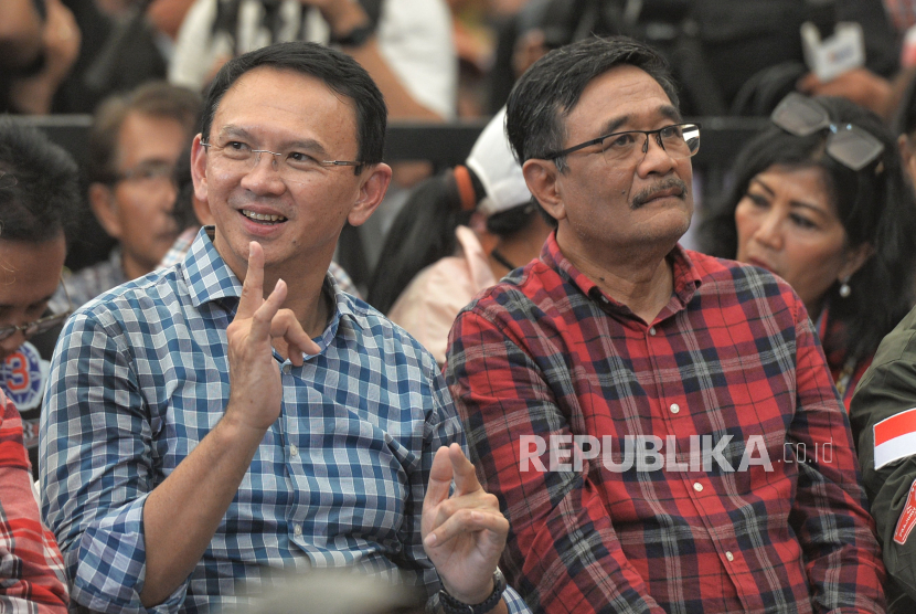 Dua politikus PDI Perjuangan Basuki Tjahaja Purnama alias Ahok dan Djarot Saiful Hidayat.
