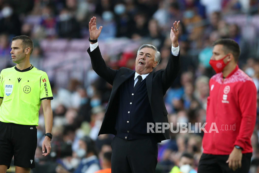 Pelatih Real Madrid Carlo Ancelotti.