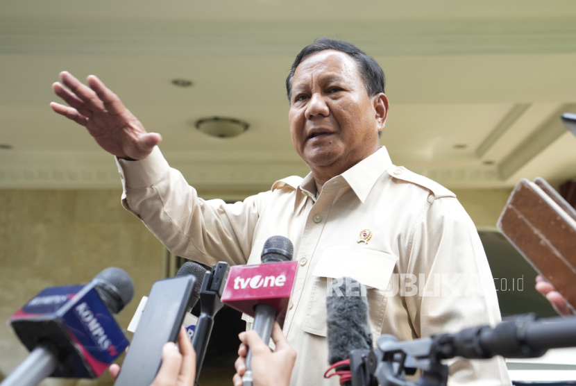Menteri Pertahanan Prabowo Subianto. Pasangan Prabowo-Gibran menang telak sebanyak 69 persen di Lampung.