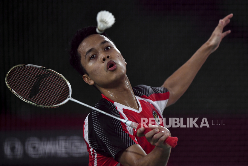 Pebulutangkis tunggal putra Indonesia Anthony Sinisuka Ginting 