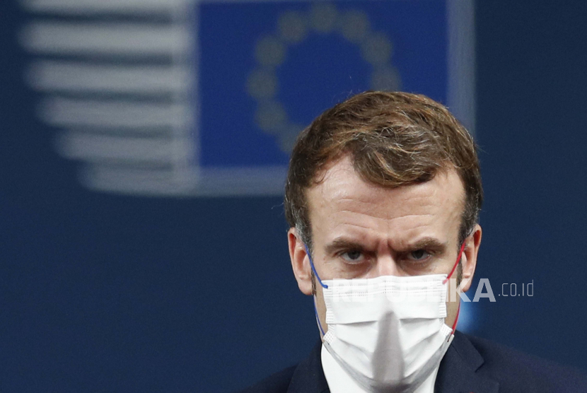 Pemerintah Prancis membela pernyataan Presiden Emmanuel Macron soal vaksinasi. Ilustrasi.