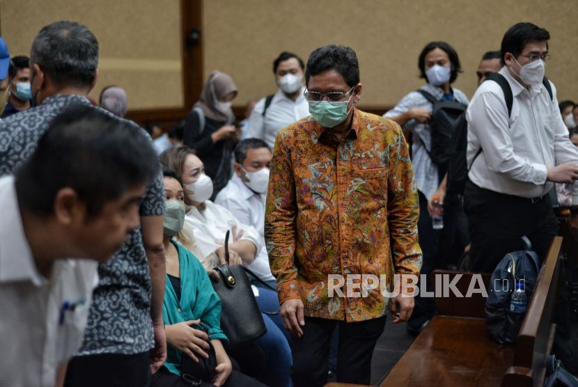 Terdakwa Indra Sari Wisnu bersiap menjalani sidang Putusan di Pengadilan Negeri (PN) Tipikor, Jakarta, Rabu (4/1/2023). Kejakgung menyita sejumlah aset terkait korupsi minyak goreng.