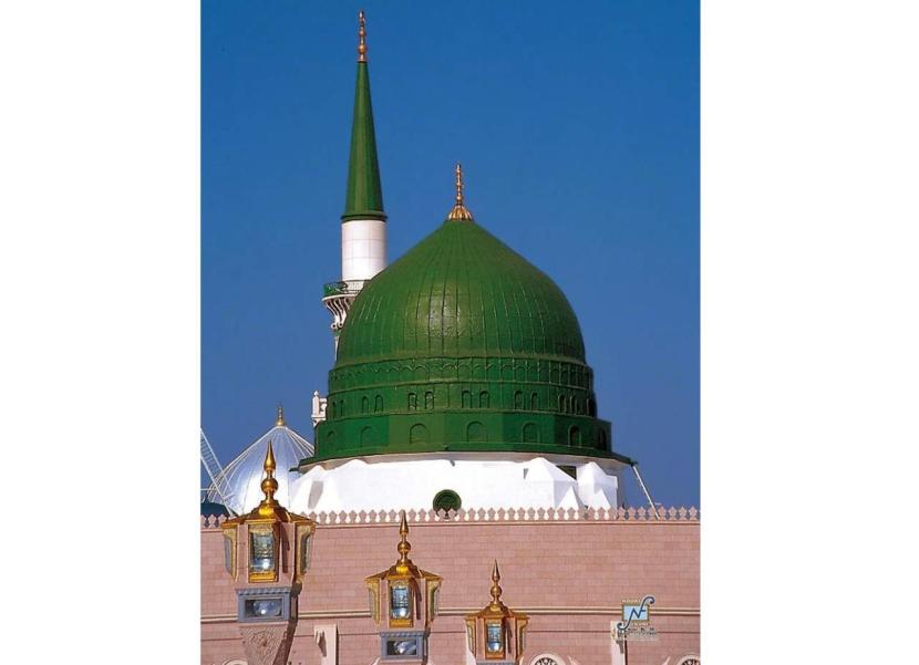 ILUSTRASI Kubah Hijau, yang di bawahnya terdapat makam Nabi Muhammad SAW. 