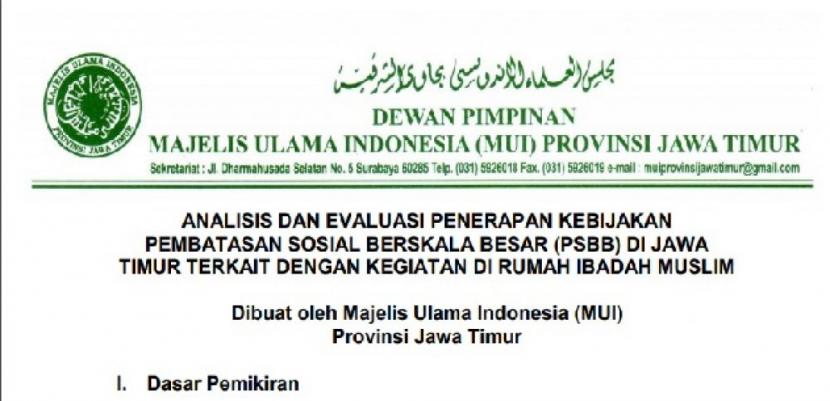 MUI Jatim Minta Kepala Daerah Aktifkan Masjid dan Musala