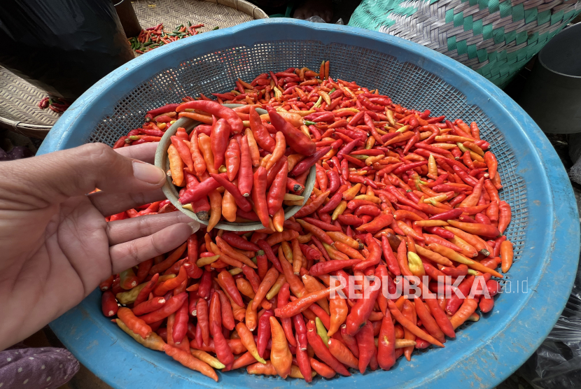 Pedagang menjual cabai rawit merah (ilustrasi).