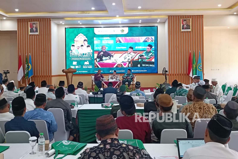Halaqah Fikih Peradaban Jilid II yang Diselenggarakan PBNU, di Pondok Pesantren Nurul Jadid, Paiton, Probolinggo, Jawa Timur, Rabu (20/12/2023).