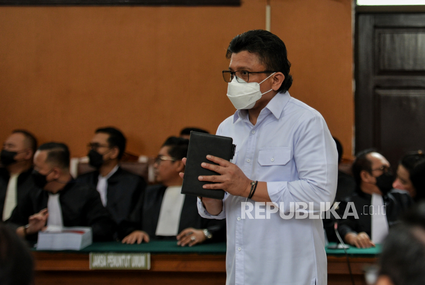Terdakwa Ferdy Sambo saat menjalani sidang di Pengadilan Negeri Jakarta Selatan.