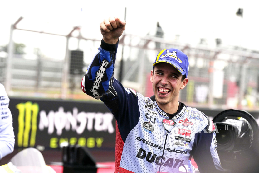 Pembalap MotoGP dari tim Gresini Ducati asal Spanyol, Alex Marquez, yang merupakan adik kandung juara dunia enam kali MotoGP, Marc Marquez.