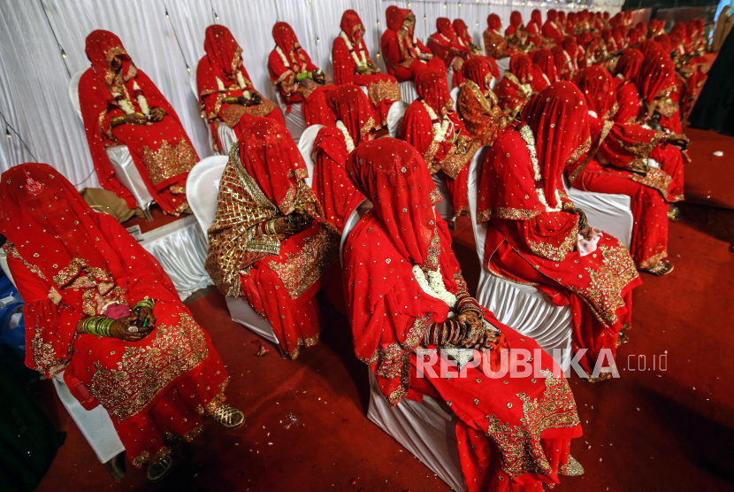Ilustrasi pernikahan India. India mempunyai undang=undang untuk bisa melarang pernikahan beda agama 
