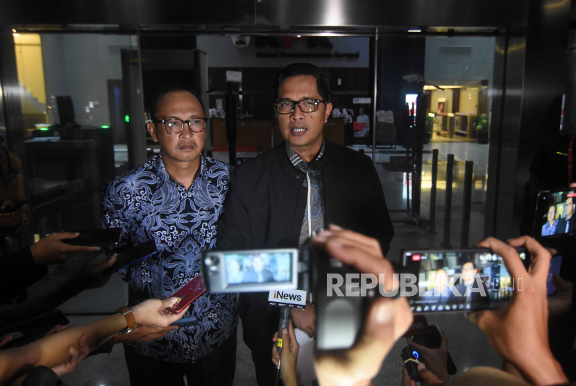 Mantan Jubir KPK yang menjadi pengacara eks mentan Syahrul Yasin Limpo, Febri Diansyah di Gedung Merah Putih KPK, Jakarta, Senin (2/10/2023). 