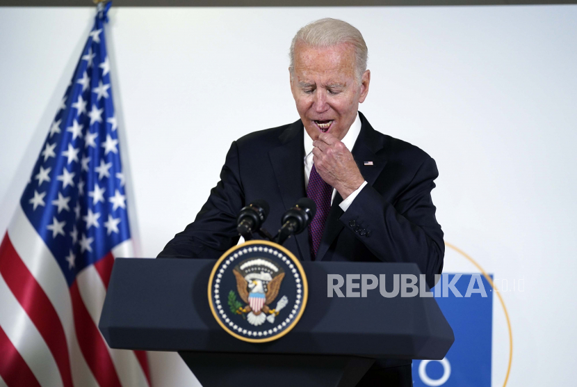 Presiden Amerika Serikat (AS) Joe Biden menandatangani Rancangan Undang-Undang (RUU) untuk disahkan menjadi UU infrastruktur senilai 1 triliun dolar AS. Ilustrasi.