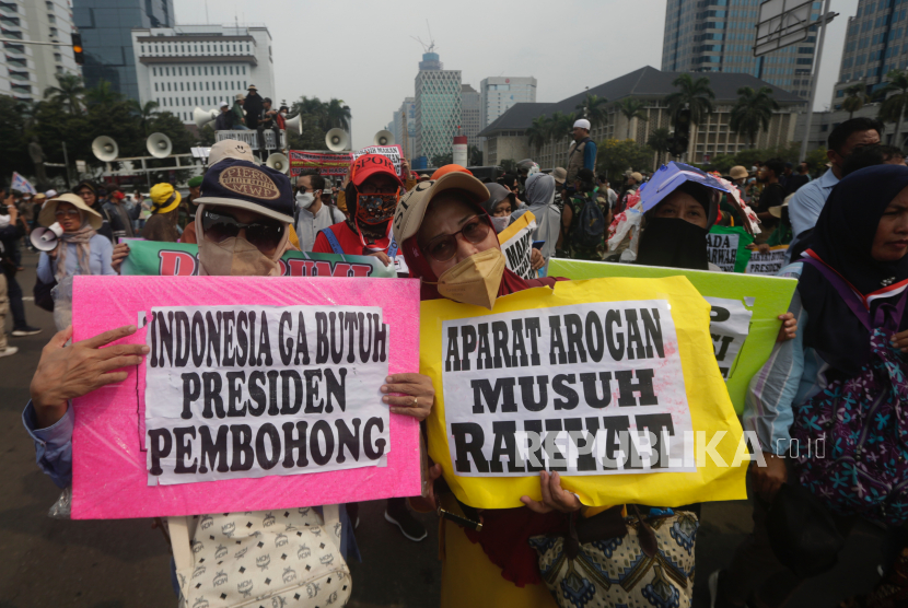 Sampah demonstrasi di Jakarta didominasi plastik.